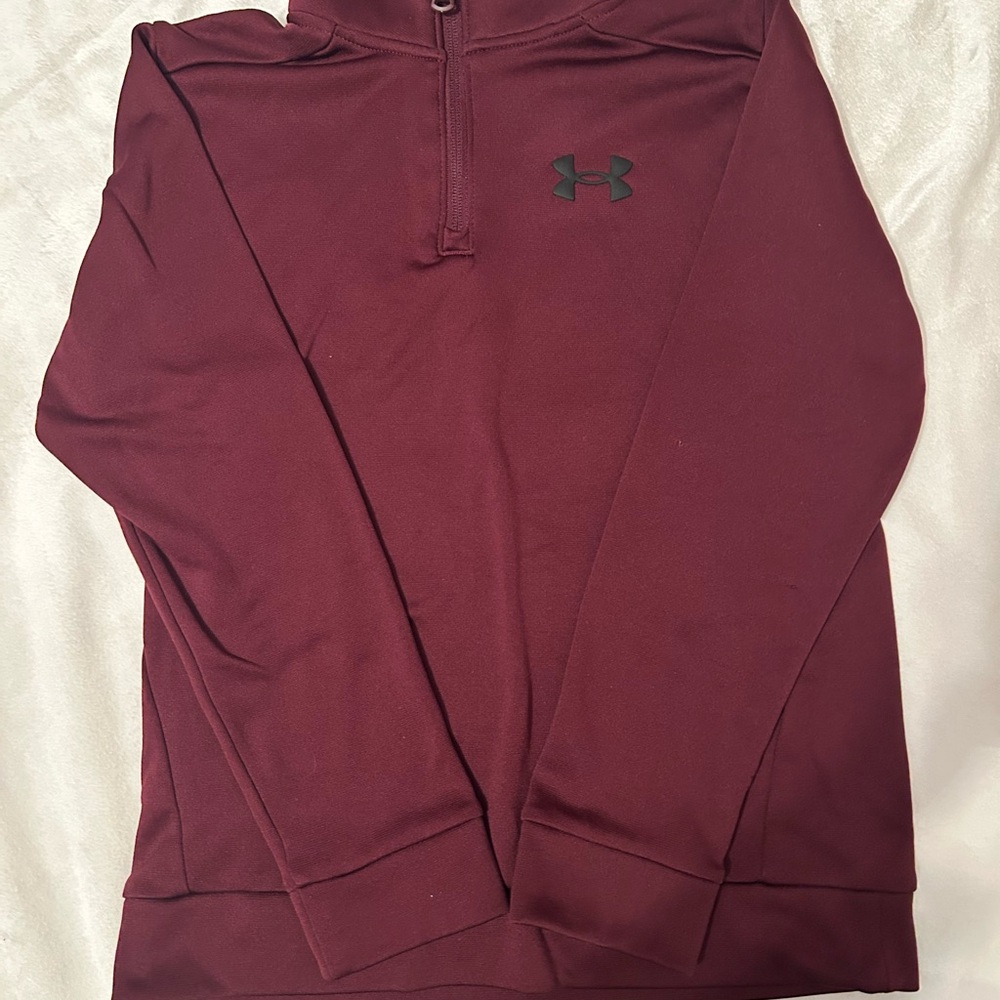 Under Armour Youth Burgundy Half-Zip Performance Pullover